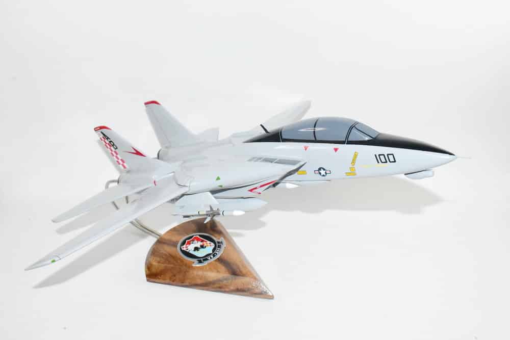 VF-211 Checkmates F-14 Model, 1/42 (18″) Scale, Mahogany, Navy, Fighter