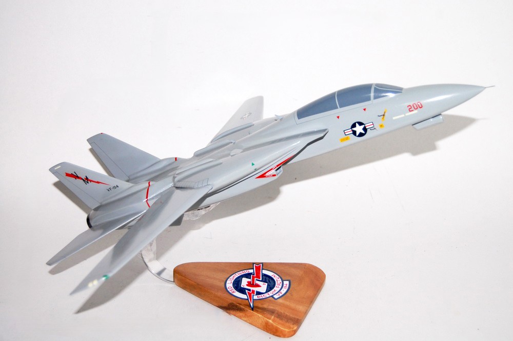 VF-194 Red Lightnings F-14 Model, 1/42 (18″) Scale, Mahogany, Navy, Fighter