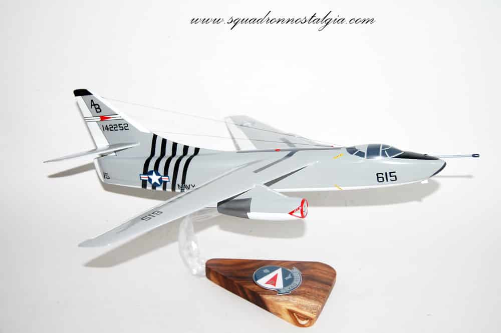 VAQ-131 Lancers (1970) EKA-3b Skywarrior Model, 1/50th Scale, Mahogany