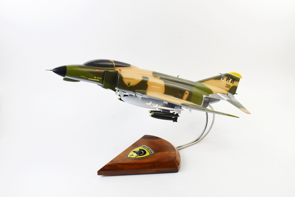 561st TFS Wild Weasels F-4E Model, 1/42 (18″) Scale, Mahogany
