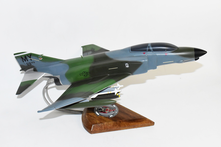 69th Tactical Fighter Squadron Werewolves F-4E Model,  1/42 (18″) Scale, Mahogany (Clearance)