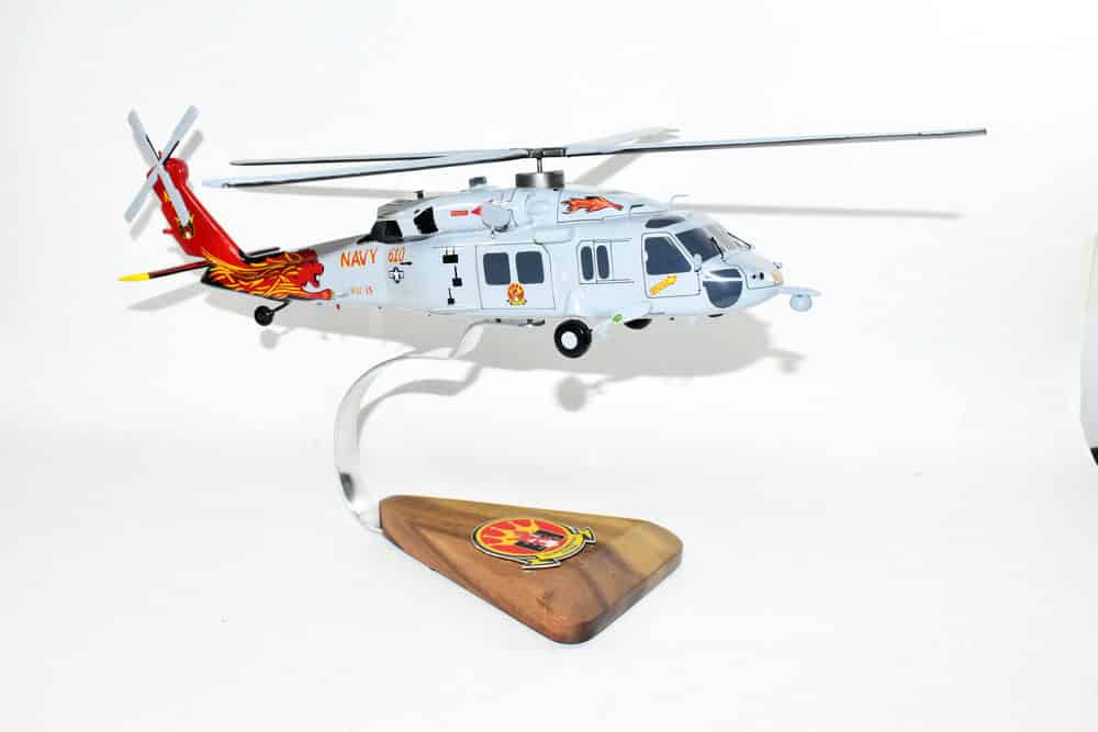 MH-60S (Knighthawk), HSC-15 Red Lions, 16″ Mahogany Scale Model