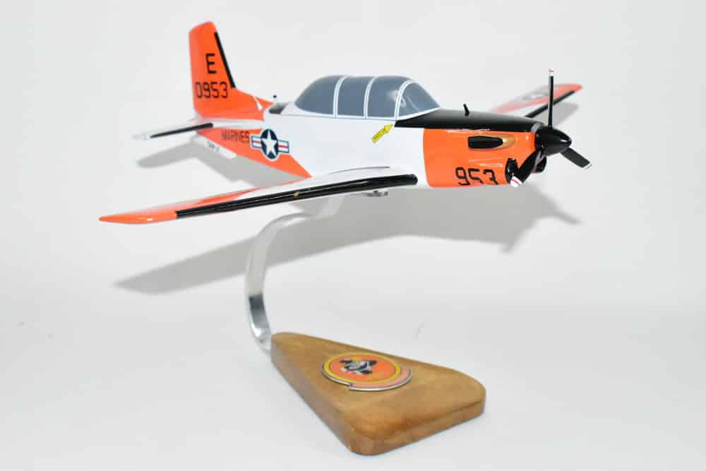 Beechcraft® T-34C TurboMentor, VT-2 Doerbird (Marines), 1/33 Mahogany Scale Model