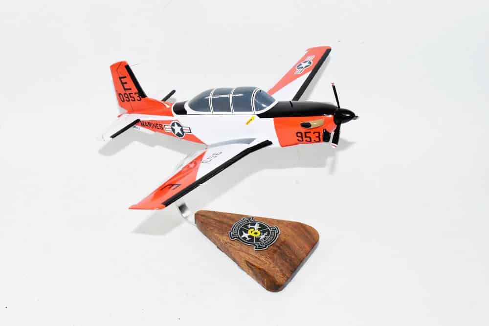 Beechcraft® T-34C TurboMentor, VT-6 Shooter (Marines), 1/33 Mahogany Scale Model