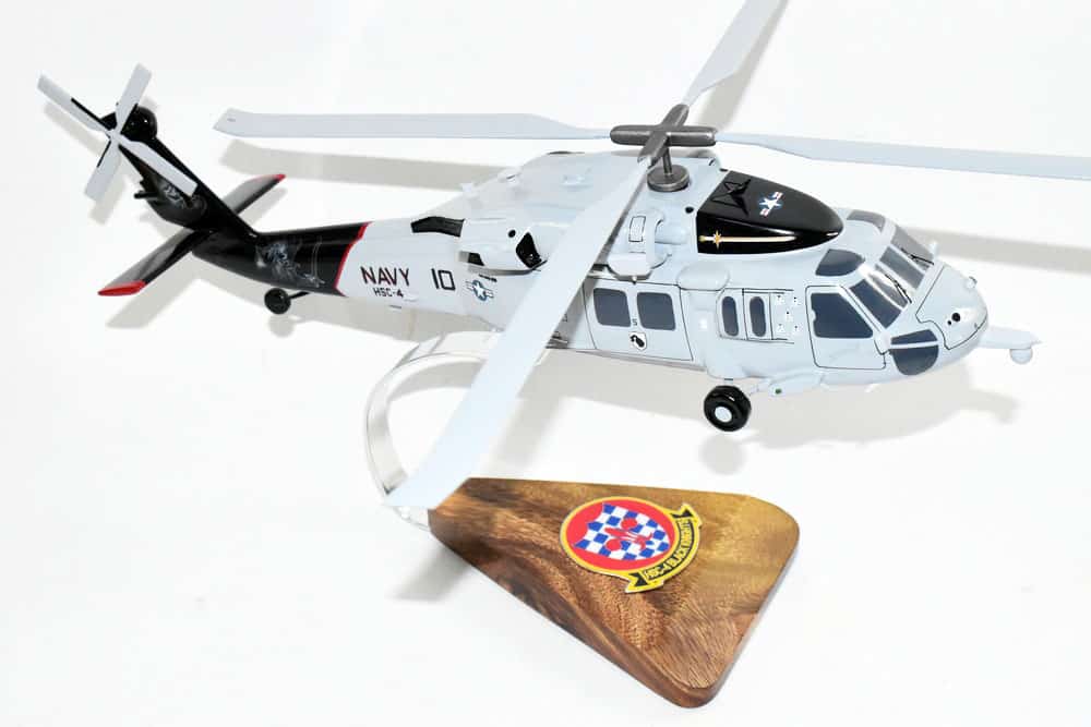 MH-60S (Knighthawk) HSC-4 Black Knights, 16″ Mahogany Scale Model, Navy