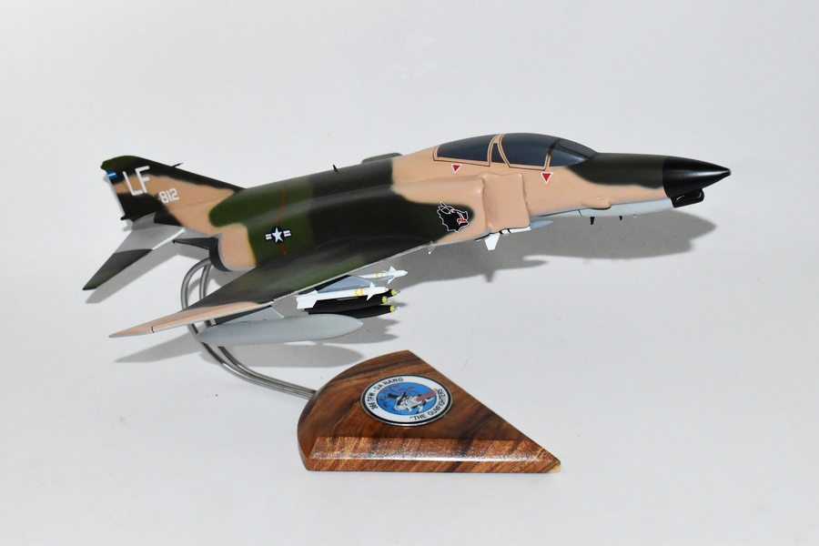 366th TFW ‘Gunfighters F-4D Model, 1/42 (18″) Scale, Mahogany