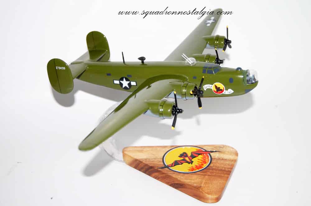 Lockheed Martin® (Consolidated) B-24® Liberator 819th BS ‘Bat out of Hell’, 18″ Mahogany Scale Model
