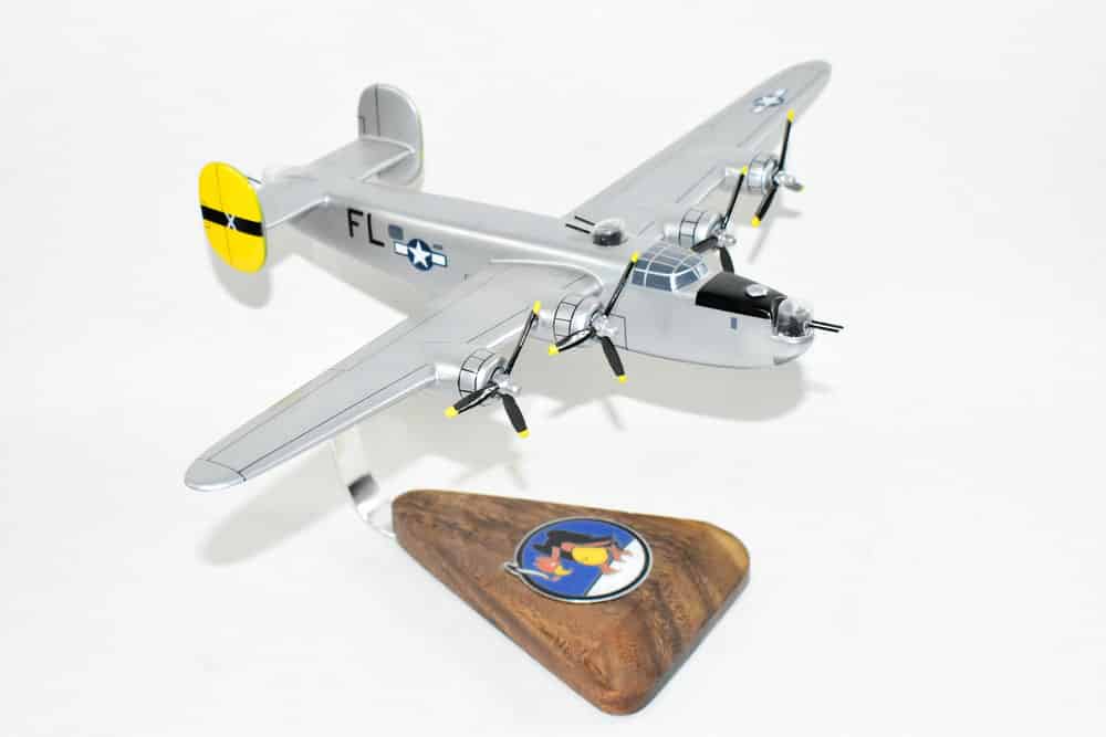 Lockheed Martin® (Consolidated) B-24® Liberator®, 704th BS ‘Hay Ride’, 18″ Mahogany Model