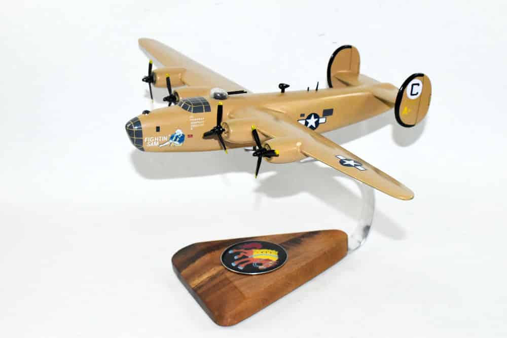 Lockheed Martin® (Consolidated) B-24® Liberator®, 566th BS “Fightin’ Sam”, 18″ Scale, Mahogany Model