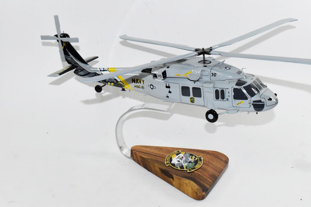 MH-60S (Knighthawk), HSC-21 2015 Blackjacks, 16″ Mahogany Scale Model