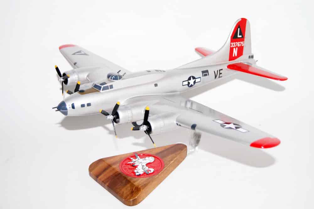 532d Bombardment Squadron B-17F Model, Mahogany, WWII, 1/69th Scale