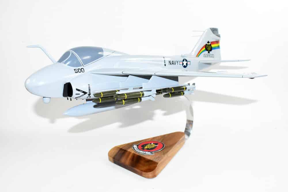 VA-196 Main Battery CAG A-6e Intruder Model, 1/36th Scale, Mahogany, Navy