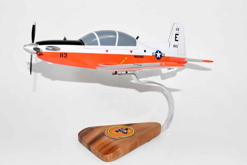 Beechcraft® T-6b Texan II, VT-2 Doerbirds (Marines), 16″ Mahogany Scale Model