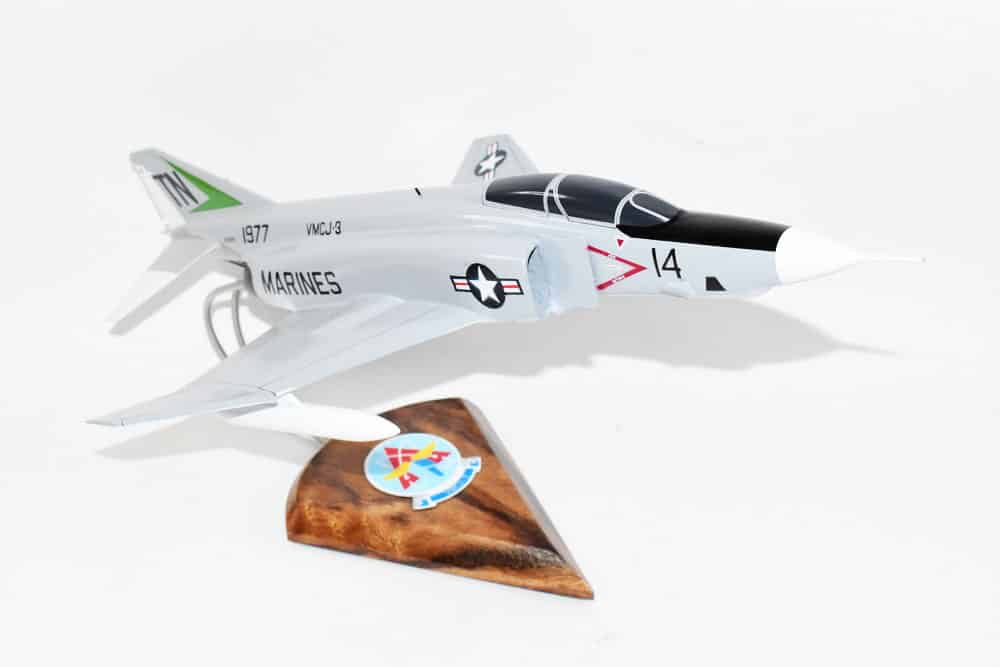 VMCJ-3 RF-4b (1970) Model, 1/42 (18″) Scale, Mahogany, Marines