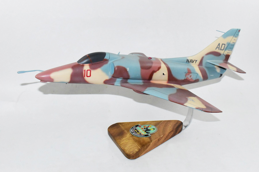 VF-45 Blackbirds A-4 Model, 1/27th Scale, Mahogany, Navy
