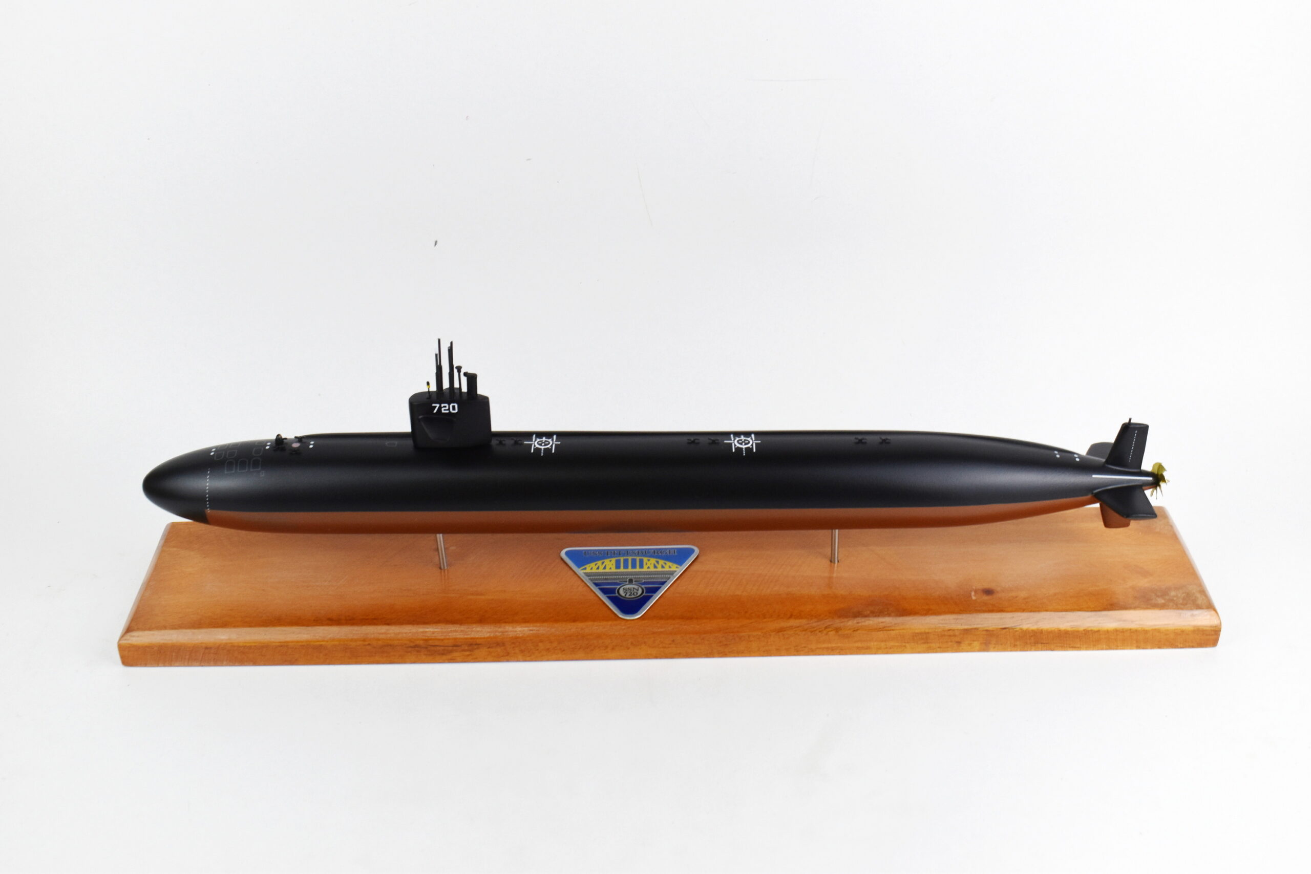 USS Pittsburgh SSN-720 Submarine,Navy,Scale Model,Mahogany,20 inch,LA Class