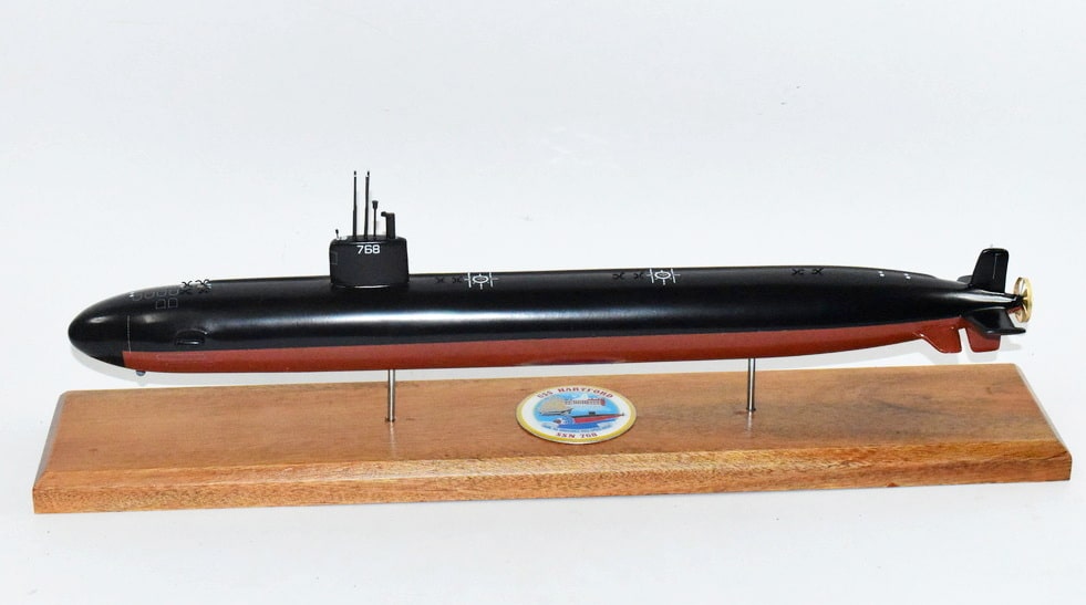 USS Hartford SSN-768 Submarine,Navy,Scale Model,Mahogany,20 inch,LA Class