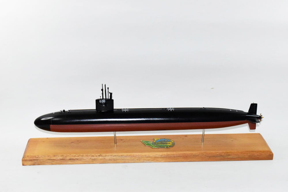 USS Bremerton SSN-698 Submarine,Navy,Scale Model,Mahogany,20 inch,LA Class