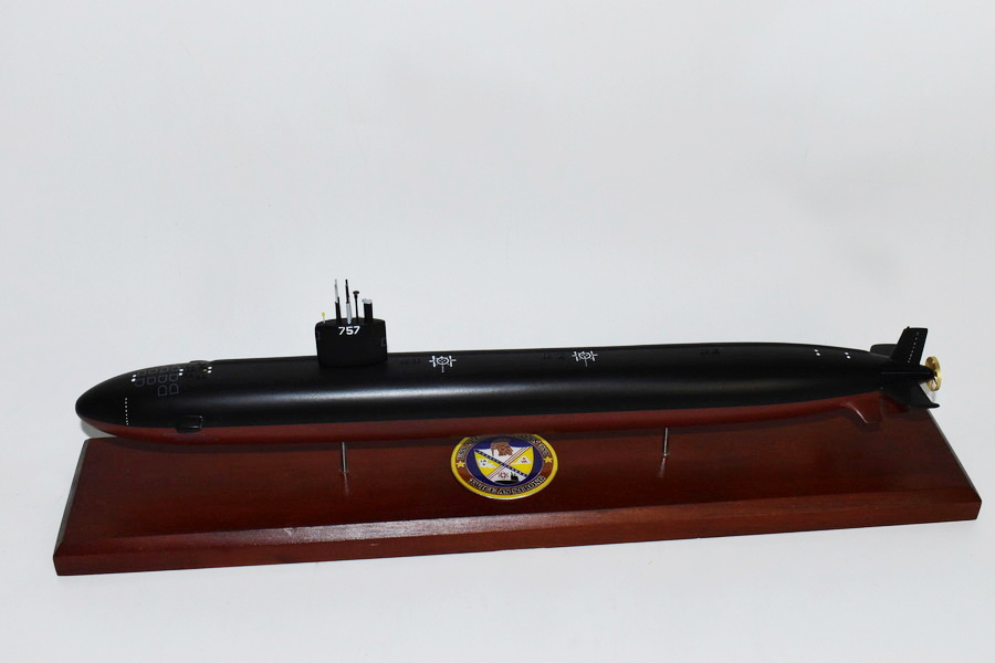 USS Alexandria SSN-757 Submarine,Navy,Scale Model,Mahogany,20 inch,LA Class
