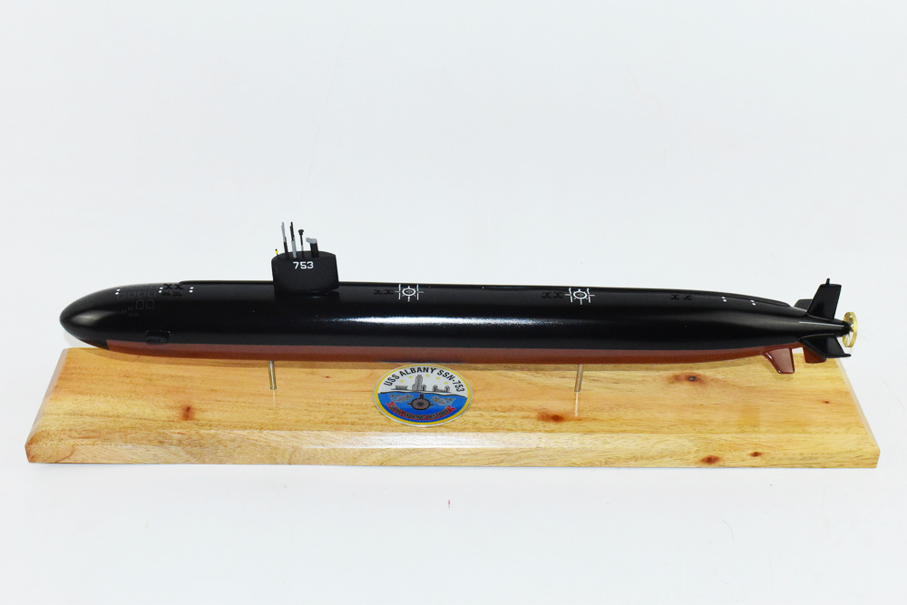 USS Albany SSN-753 Submarine,Navy,Scale Model,Mahogany,20 inch,LA Class