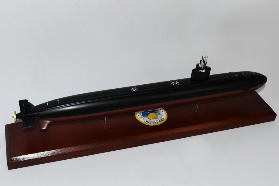 USS Toledo SSN-769 Submarine,Navy,Scale Model,Mahogany,20 inch,LA Class