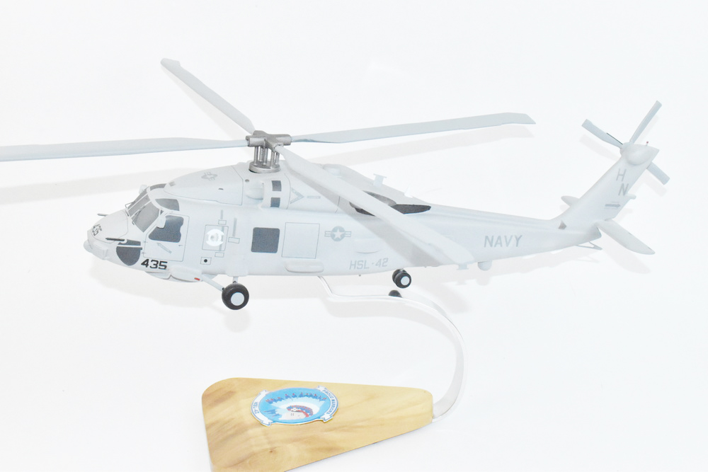 SH-60B, HSL-42 Proud Warriors (1990s) ,16″ Mahogany Scale Model