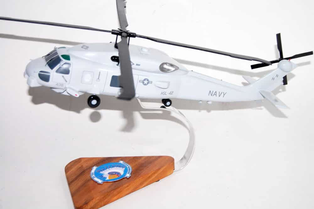 SH-60B, HSL-42 Proud Warriors (1990s) ,16″ Mahogany Scale Model