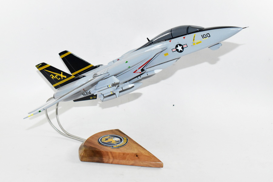 VF-32 Fighting Swordsmen F-14b (2003) Model, 1/42 (18″) Scale, Mahogany, Navy, Fighter