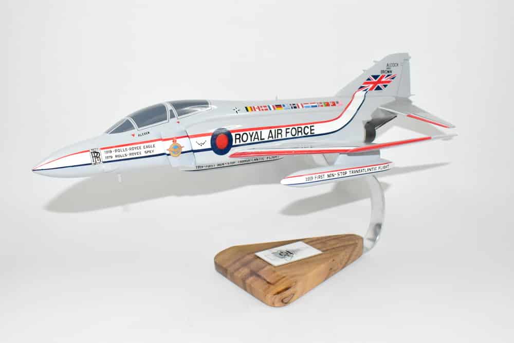 RAF Alcock and Brown F-4M Model, 1/42 (18″) Scale, Mahogany, UK
