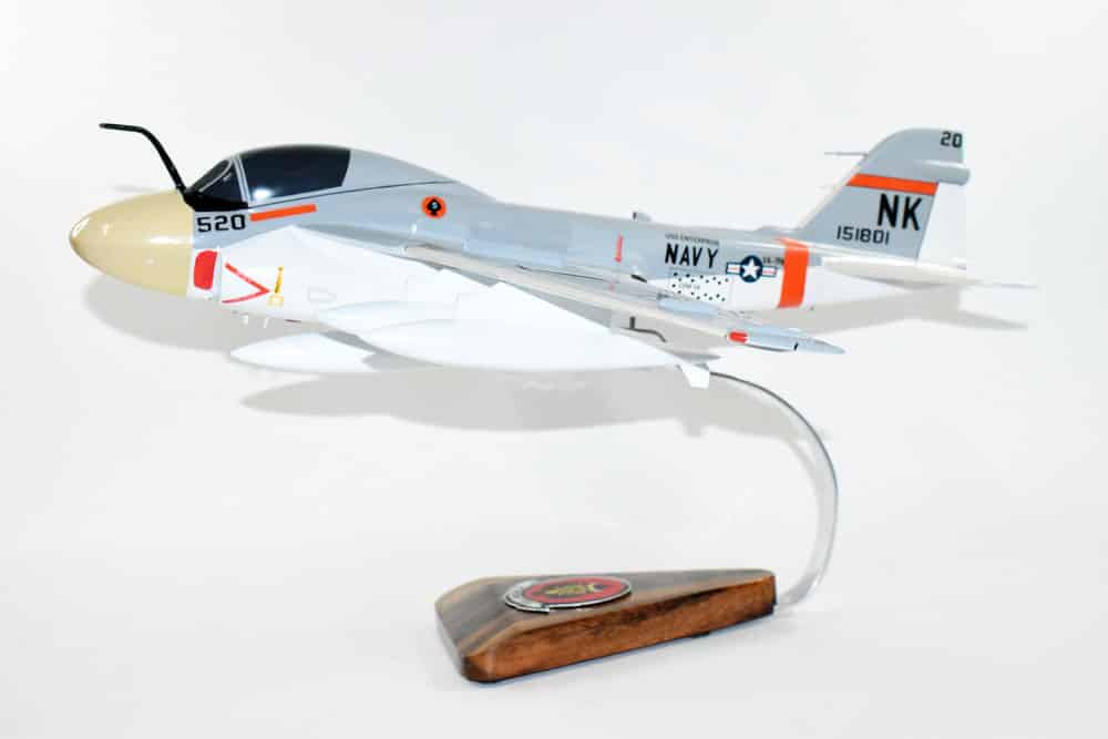 VA-196 Main Battery A-6 (1972) Intruder Model, 1/36th Scale, Mahogany, Navy