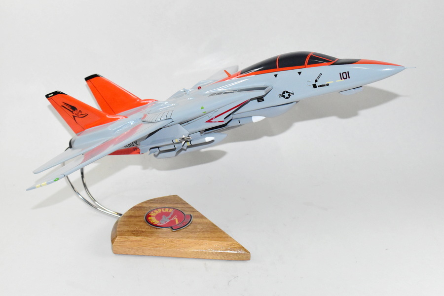 VF-101 Grim Reapers F-14b Model, 1/42 (18″) Scale, Mahogany, Navy, Fighter