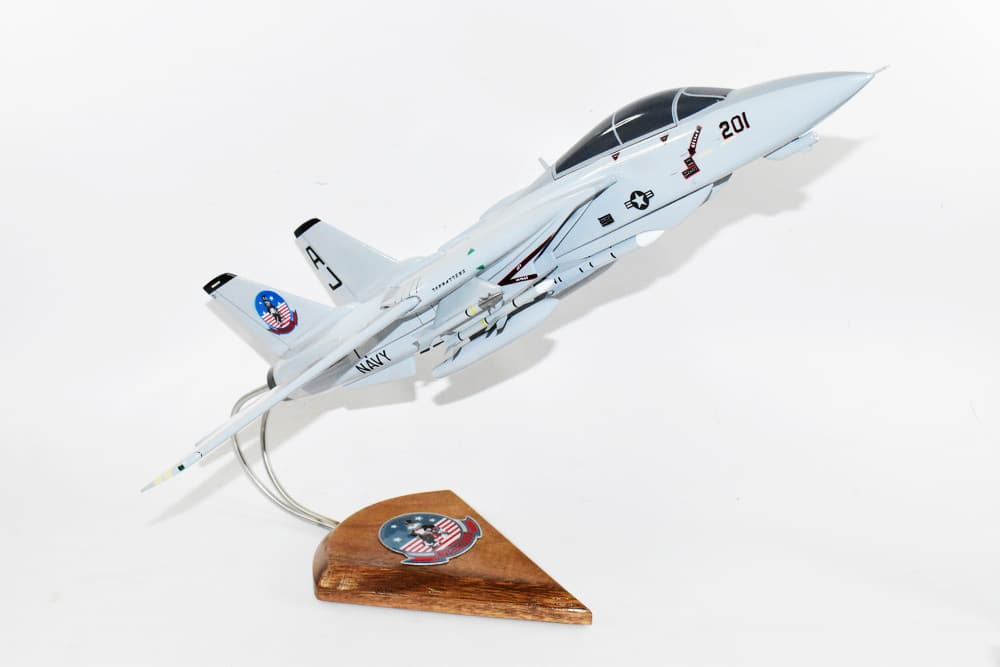 VF-14 Tophatters F-14 Tomcat Model, 1/42 (18″) Scale, Mahogany, Navy, Fighter