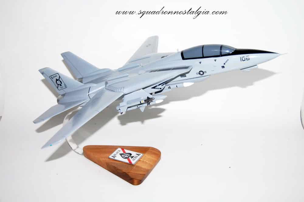 VF-41 Black Aces F-14a (1995) Tomcat Model, 1/42 (18″) Scale, Mahogany, Navy, Fighter