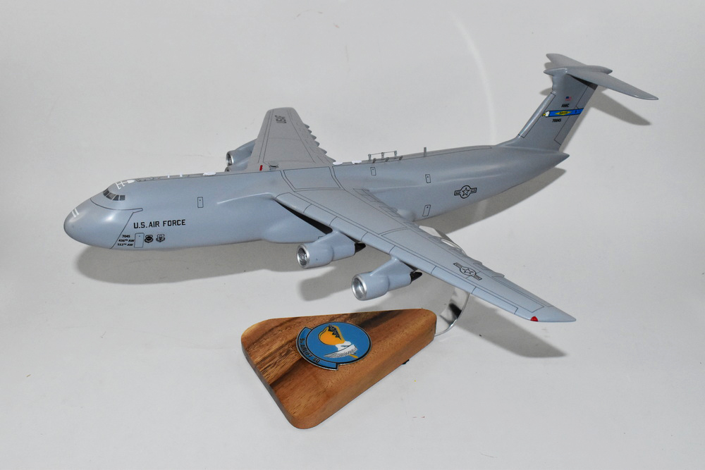 Lockheed Martin® C-5M Super Galaxy®, 9th Airlift Squadron ‘Proud Pelicans’, 18in Mahogany Model