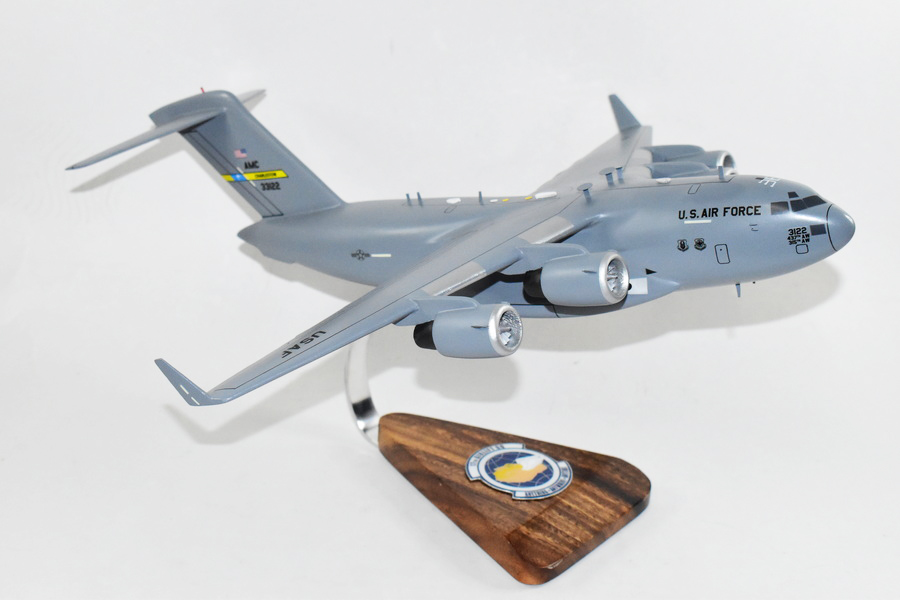 17th Airlift Squadron C-17 Model, 1/116th Scale, Mahogany, Cargo