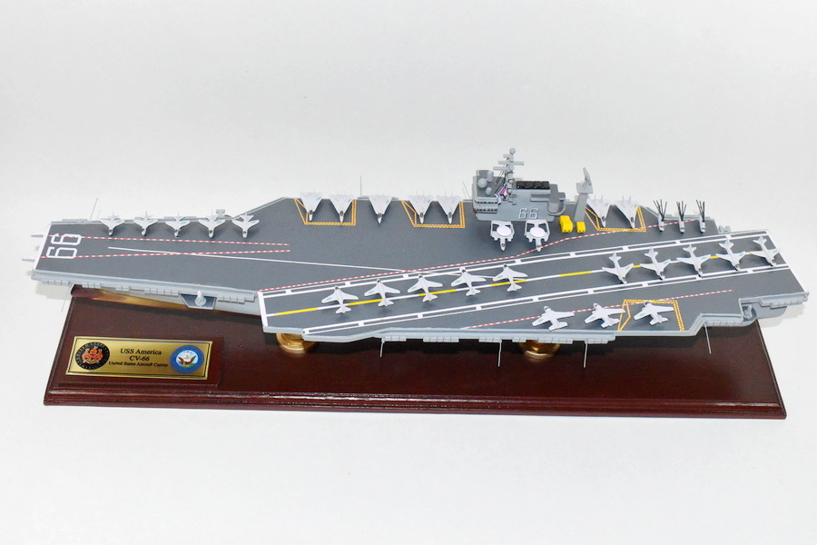 CV-66 USS America Aircraft Carrier Model, Navy, Kitty Hawk Class