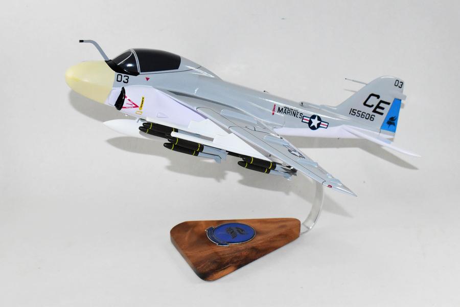 VMA(AW)-225 Vikings (Da Nang, 1969) A-6A Intruder Model, 1/36th Scale, Mahogany, Marines
