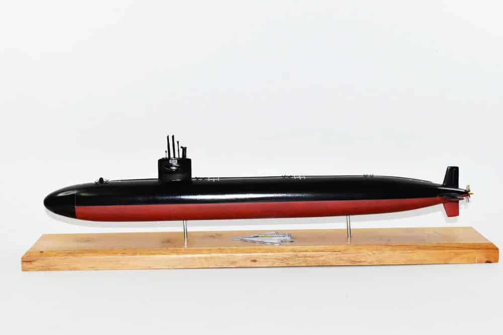 USS Baton Rouge (SSN-689) Submarine Model,Navy,Scale Model,Mahogany,20 inch,LA Class