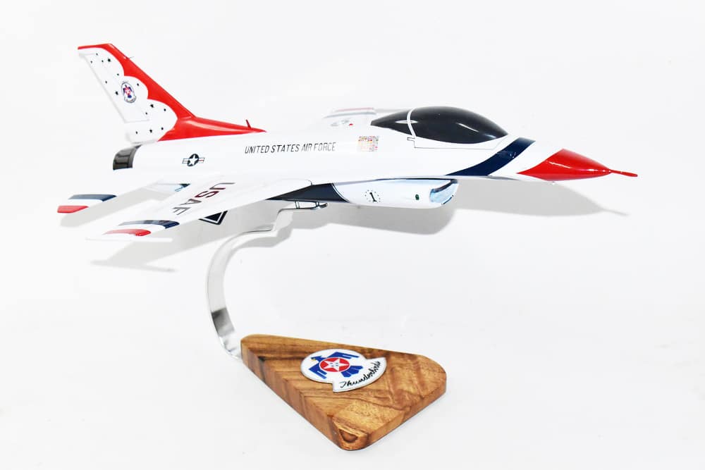 Lockheed Martin® F-16 United States Air Force Thunderbirds Model, Mahogany 1/33 (18″) Scale