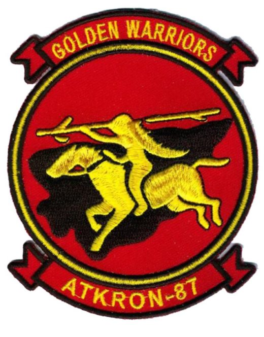 VA-87 Golden Warriors Squadron Patch – Plastic Backing