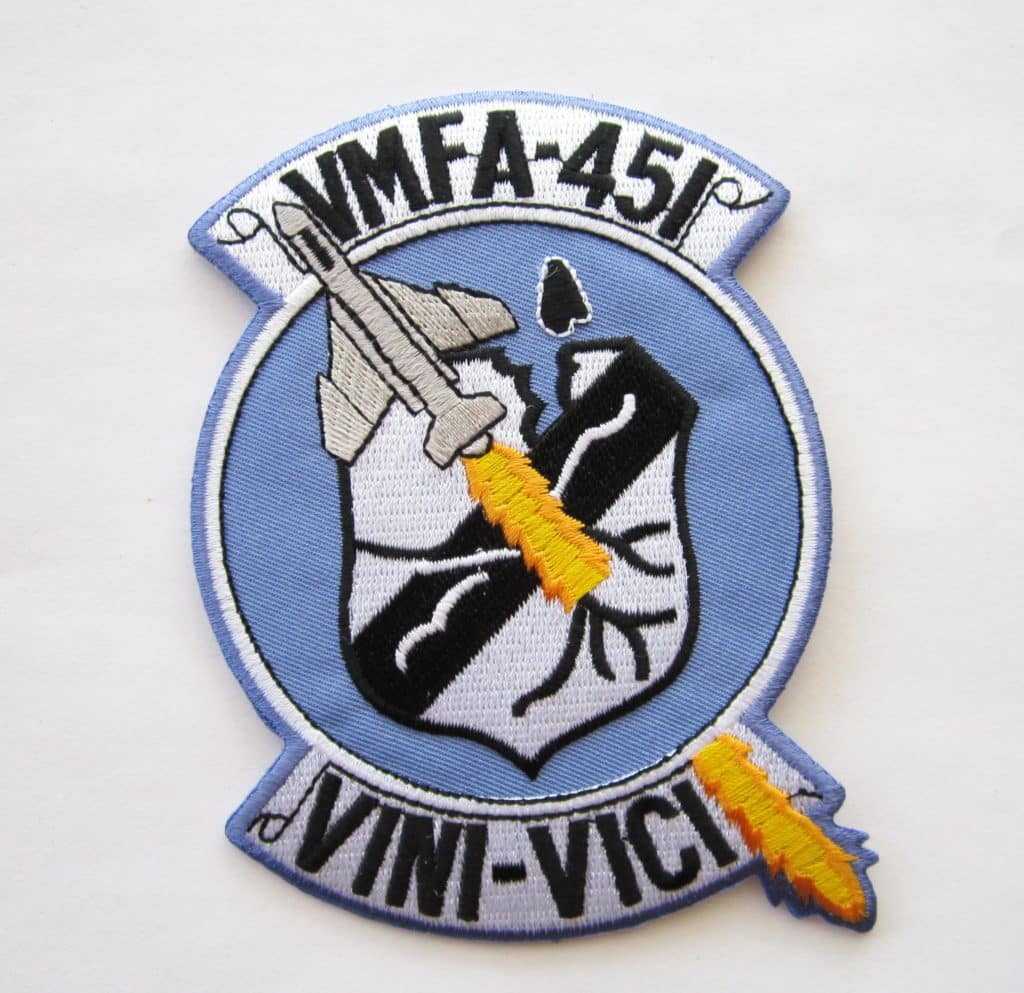 VMFA-451 Warlords F-4 Patch – Plastic Backing - Squadron