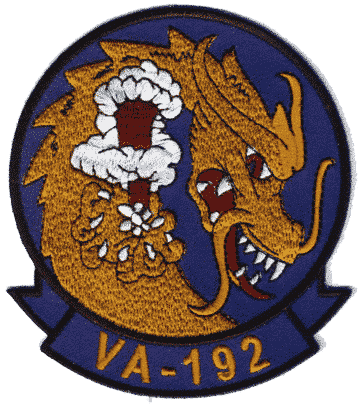 VA-192 Golden Dragons Squadron Patch – Plastic Backing