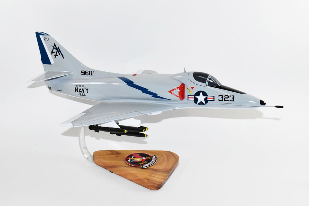 VA-66 Waldos A-4 Model, 1/27th Scale, Mahogany, Navy