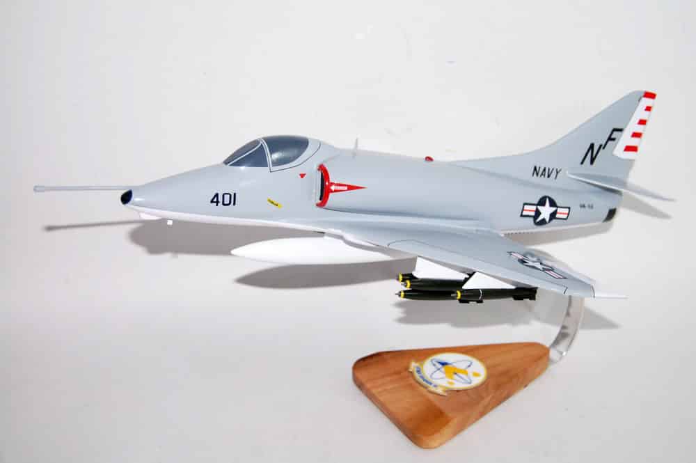 VA-56 Champions A-4 Model, 1/27th Scale, Mahogany, Navy