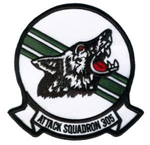 VA-305 Lobos Squadron Patch – Plastic Backing