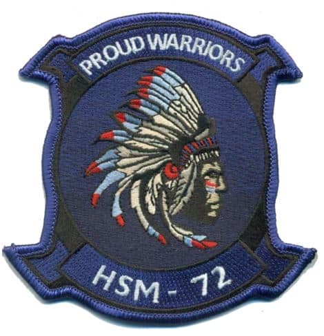 HSM-72 Proud Warriors “Big Chief” Squadron Patch –With Hook and Loop