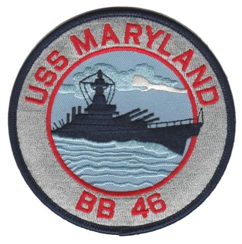 USS Maryland BB-46 Patch – Plastic Backing