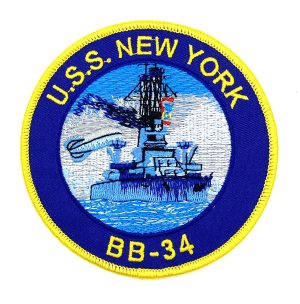 USS New York BB-34 Patch – Plastic Backing