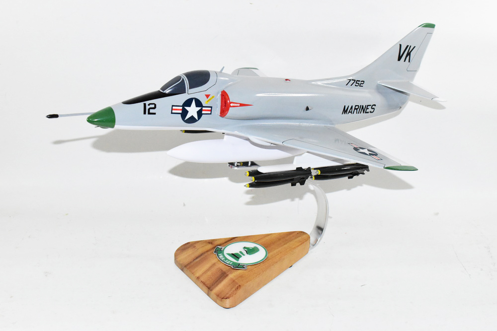 VMA-121 Green Knights A-4C Model, 1/27th Scale, Mahogany, Marines