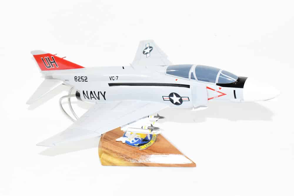 VC-7 Tallyhoers F-4A Model, 1/42 (18″) Scale, Mahogany, Navy
